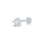 Scream Pretty Sparkling Star Single Flat Back Earring - Silver