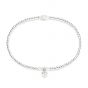Annie Haak Blissful Swarovski Heart Crystal Silver Charm Bracelet
