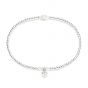 Annie Haak Blissful Swarovski Heart Crystal Silver Charm Bracelet