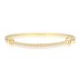 Sif Jakobs Capizzi Bangle 18k Gold Plated with White Zirconia