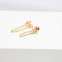 Sif Jakobs Princess Piccolo Lungo Earrings - Gold with White Zirconia