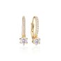 Sif Jakobs Rimini Altro French Hook Earrings - Gold with White Zirconia