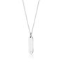 Sif Jakobs Follina Lungo Grande Necklace - Silver with White Zirconia