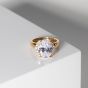 Sif Jakobs Ellisse Grande Ring 18k Gold Plated with White Zirconia - SJ-R2342-CZ-YG-54