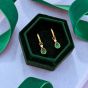 Amelia Scott Sofia Teardrop Gold Huggie Hoop Earrings in Emerald Green