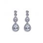 Ivory & Co Sorbonne Crystal Peardrop Rhodium Earrings