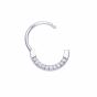 Scream Pretty Sparkling Daith Hoop Single Earring - Silver