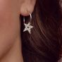 Annie Haak Clear Crystal Star Hoop Silver Earrings E0172