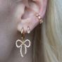 Scream Pretty Sparkling Single Star Huggie Earrings - Gold