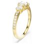 Swarovski Attract Trilogy Round Ring - White with Gold Tone Plating