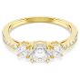 Swarovski Attract Trilogy Round Ring - White with Gold Tone Plating