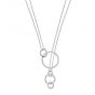 Swarovski Stone Chain Necklace - Rhodium Plated 5512604