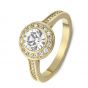 Swarovski Angelic Ring, White, Gold Plating 1081947