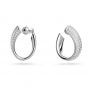 Swarovski Exist Small Earrings - White with Rhodium Plating 5637563
