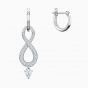 Swarovski Infinity Pierced Earrings - Rhodium Plated - 5520578