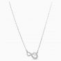 Swarovski Infinity Necklace - White - Rhodium Plated  5520576
