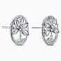 Swarovski Symbolic Tree of Life Stud Pierced Earrings, White, Rhodium- Plated 5540301