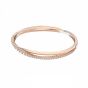 Swarovski Twist Bangle - White with Rose Gold Plating 5620552