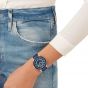 Swarovski Octea Lux Watch, Leather Strap, Blue, Rose Gold Tone 5414413