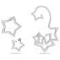 Swarovski Stella Star Ear Cuff Set - White with Rhodium Plating 5617757