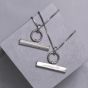 Rachel Jackson Personalised T-Bar Necklace Silver TBN3CS