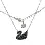 Swarovski Iconic Swan Pendant Black, Rhodium Plated 5347329