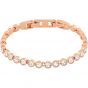 Swarovski tennis bracelet, white, rose gold plating 5039938