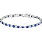 Swarovski Tennis Bracelet, Blue, Rhodium Plating 5506253
