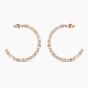 Swarovski Tennis Deluxe Hoop Earrings - Rose Gold Plated 5585438