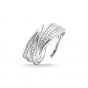 Thomas Sabo Silver and Zirconia Leaves Ring 
TR2283-051-14
