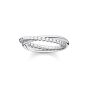 Thomas Sabo Silver Dots and Plain Band Double Ring TR2321-001-21