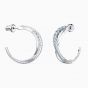 Swarovski Twist Hoop Pierced Earrings - Blue with Rhodium Plating 5582807