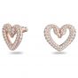 Swarovski Una Small Heart Earrings - Rose Gold Plating 5628659