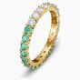 Swarovski Vittore Ring - Green and White - Gold-tone Plating - 5539747  5522882