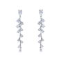 Ivory & Co Willow Crystal Trailing Vine Rhodium Earrings