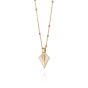 Daisy Palm Leaf Bobble Chain Necklace - Gold WN02_GP