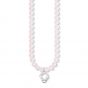 Thomas Sabo Rose Quartz Charm Necklace - X0237-034-9