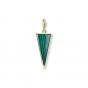 Thomas Sabo Charm Pendant - Green and Gold Triangle Y0023-140-6