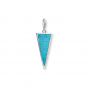 Thomas Sabo Charm Pendant - Silver and Turquoise Triangle Y0024-404-17