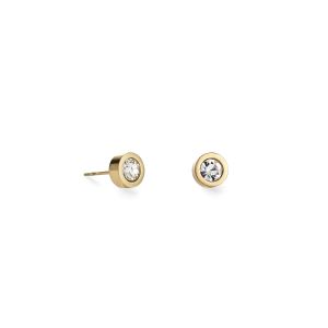 Coeur De Lion Stud Earrings - Gold Crystal