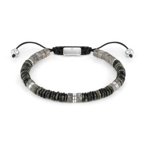 Nomination Instinct Style Bracelet in Steel with Stones - Grey Jasper