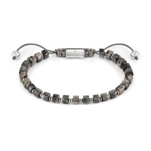 Nomination Instinct Style Bracelet in Steel with Stones - Grey Jasper 027926_081