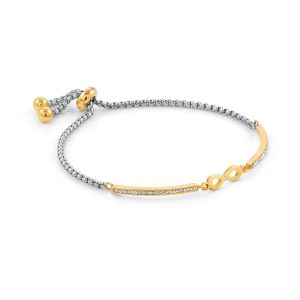Nomination Milleluci Bracelet Stainless Steel Gold and Zirconia - Infinite