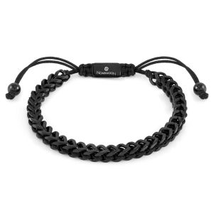 Nomination B-Yond Bracelet in Steel and Nautical Cord - Black