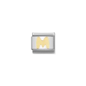 Nomination Gold Classic Letter Charm - M