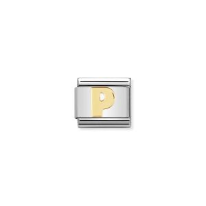 Nomination Gold Classic Letter Charm - P