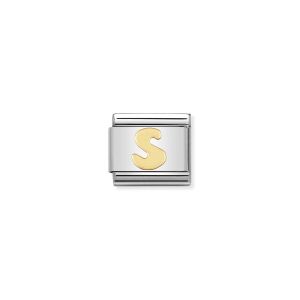 Nomination Gold Classic Letter Charm - S