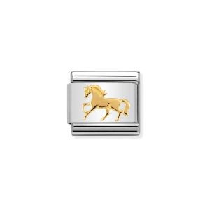 Nomination  Classic Gold Galloping Horse Charm 030149_26