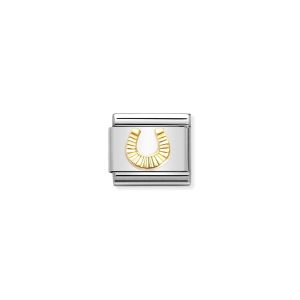 Nomination Classic Gold Diamond Sunray Horseshoe Charm 030149_53