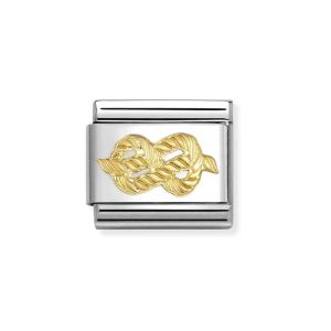 Nomination Classic Gold Rope Knot Charm. Item code 030149/59